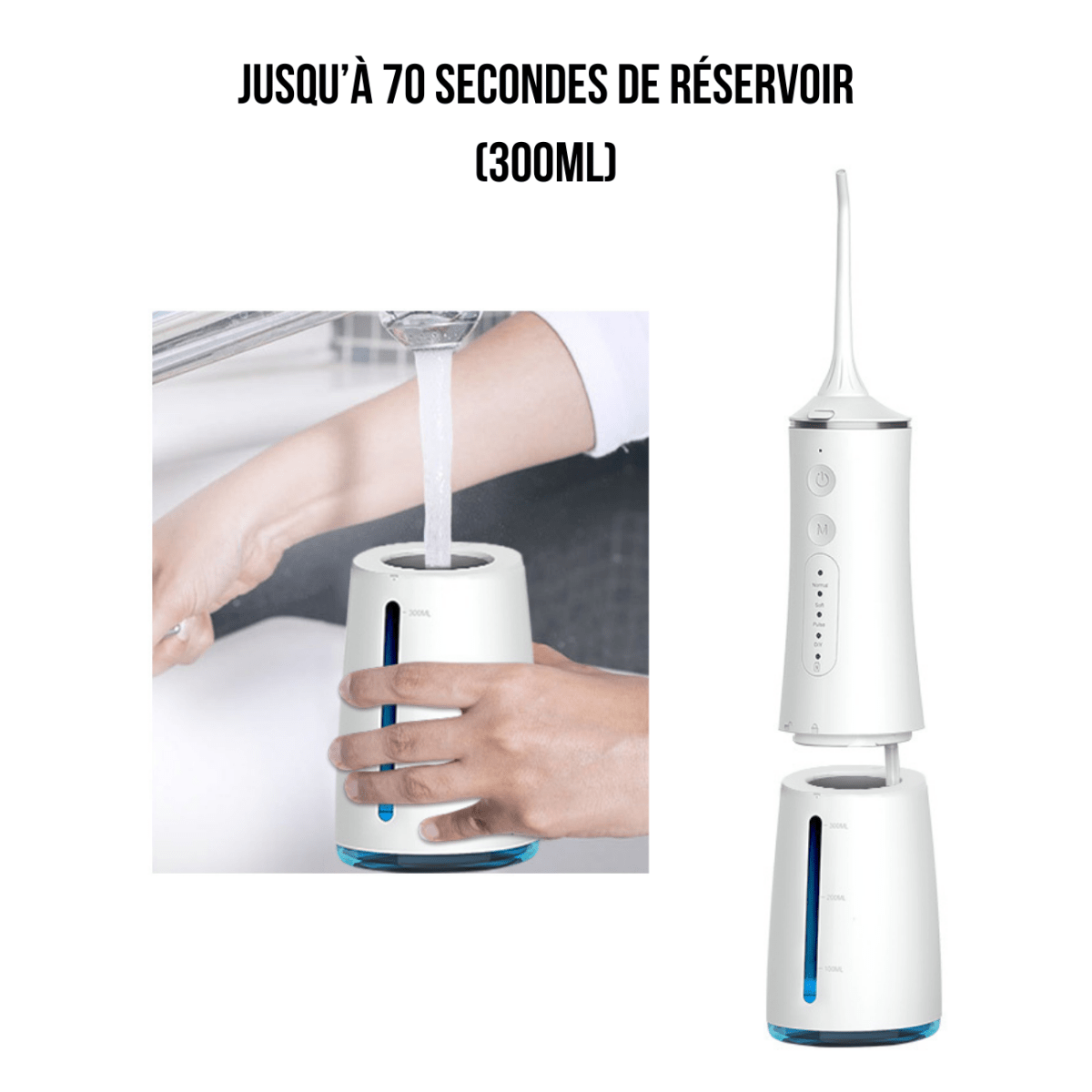 Jet Dentaire Sans Fil - 300ml - HYDRO - SMILE
